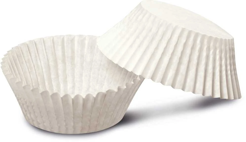 Guardini keksiukų kepimo formos, 100 vnt., baltas, lengvai kepamas, Ø7x3cm