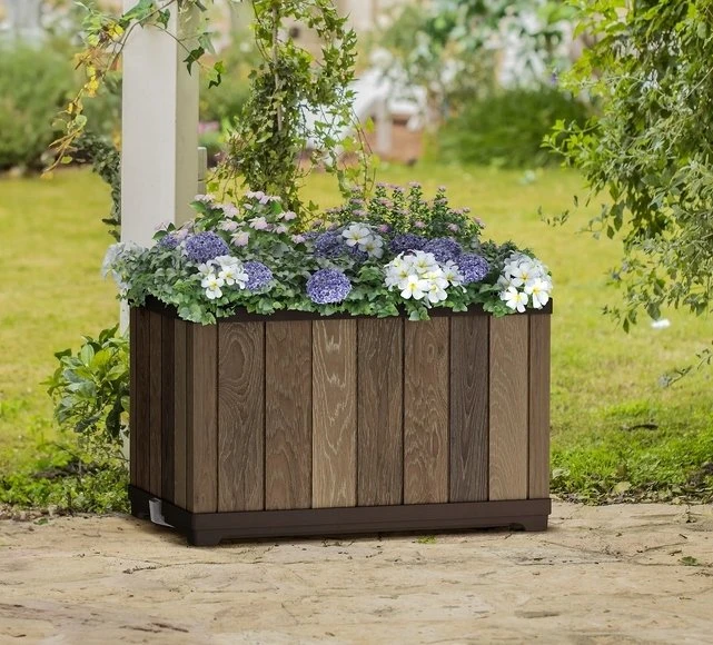 KETER 261034 garden planter walnut