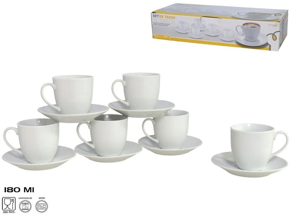 Brock 6 krūžu/šķīvju komplekts 12 priekšmeti 8 × 13 × 13 cm KITCHEN&GO