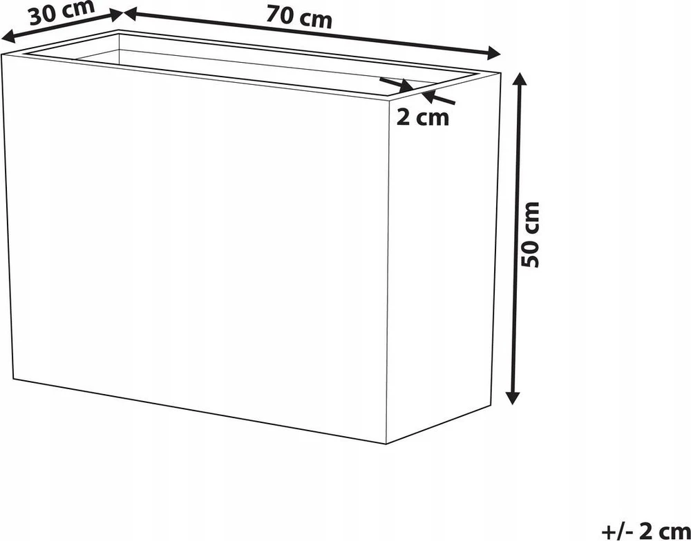 Beliani Gėlių vazonas EDESSA 70 cm pilkas