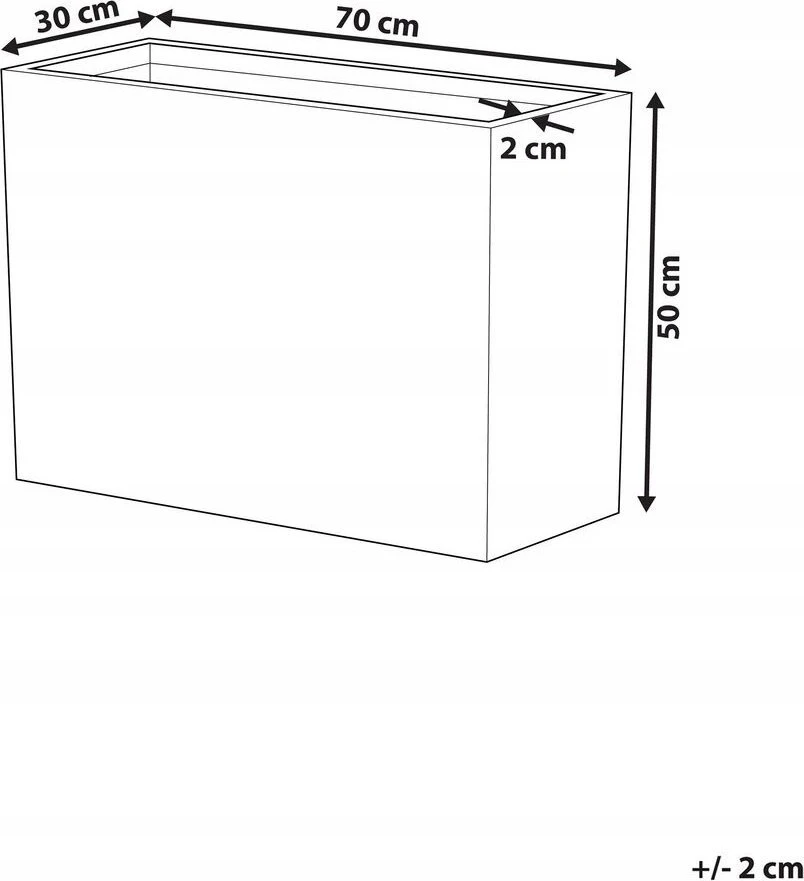 Beliani Gėlių vazonas EDESSA 70 cm pilkas