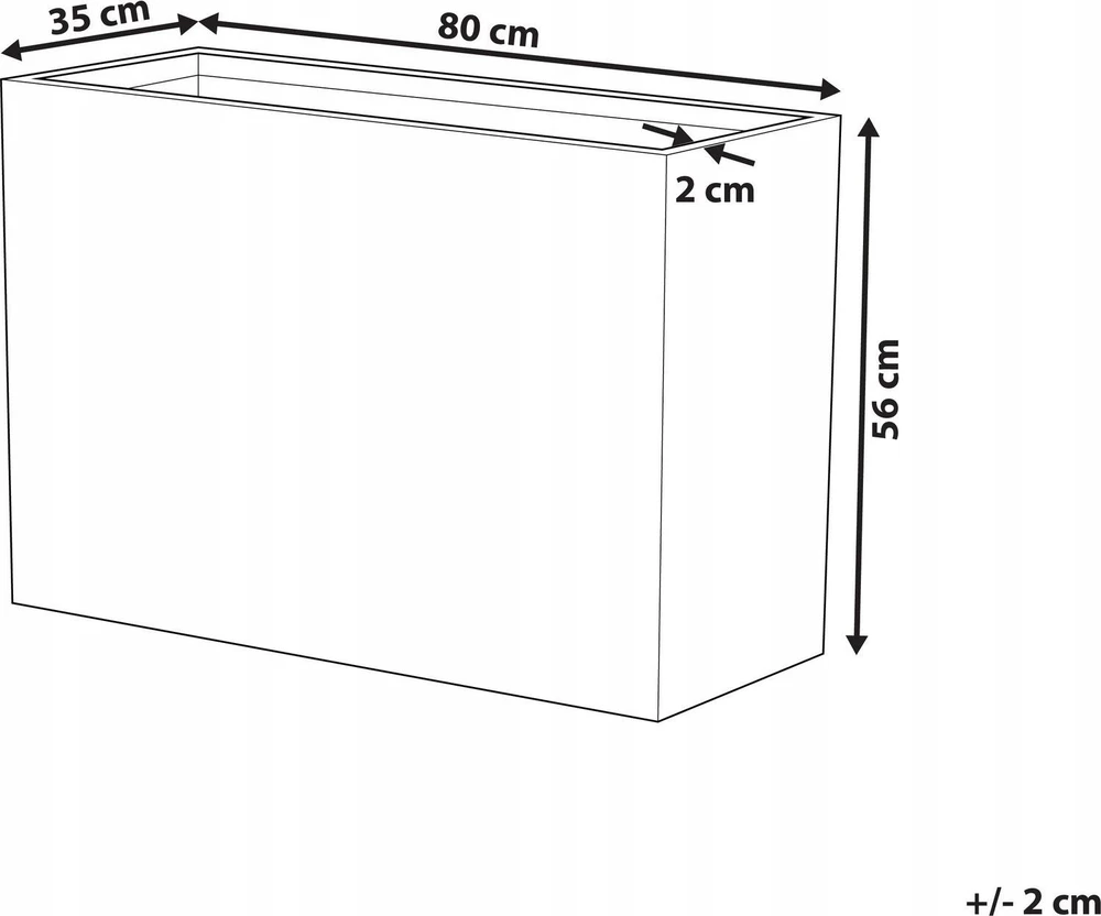 Beliani Vazonas EDESSA 80 cm pilkas