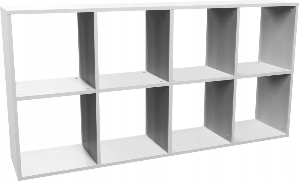 Top E Shop Topeshop MALAX 2X4 BIEL svetainės knygų lentyna
