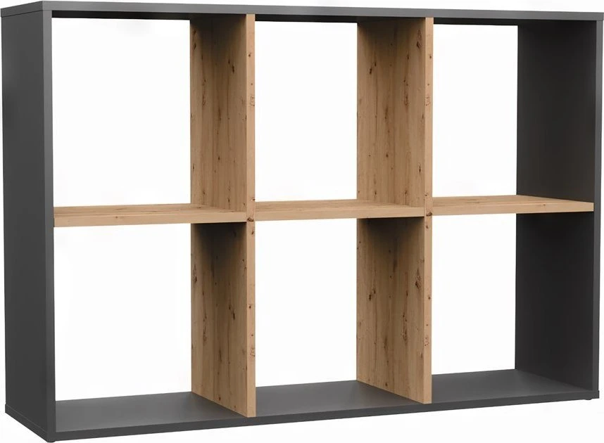 Top E Shop Spintelė dėžė Malax 2X3, antracito/ąžuolo artisan spalva