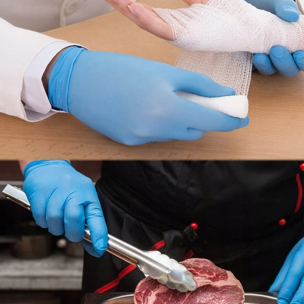 Dėklas Lumarko „Medasept Nitrile Prefer“ nitrilo pirštinės be pudros, M, 100 vnt.