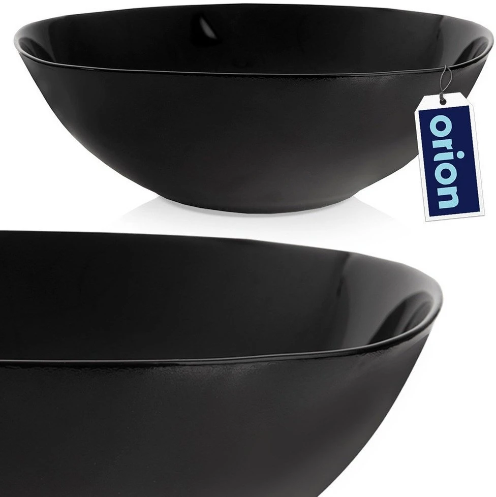 Lumarko Orion Stiklinė salotų dubuo LUNA 25 cm 2 L, juoda