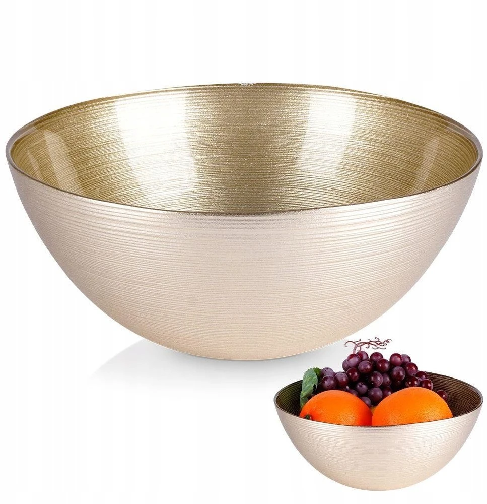 Lumarko Stiklinis dubuo 15 cm, 600 ml, auksinės spalvos