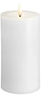 Lumarko Moods & More MM LED žvakė, Silk, Melted, Classic balta, 74x150 mm