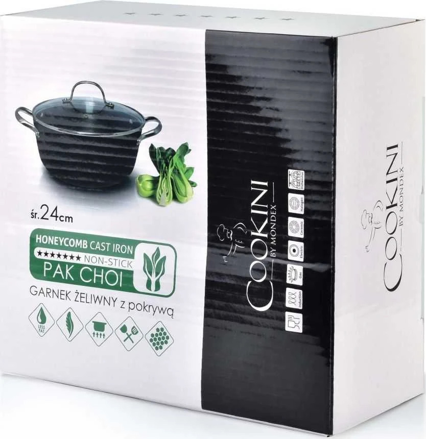 Mondex PAK CHOI Ketaus puodas 3,7l su dangteliu 24cm COOKINI
