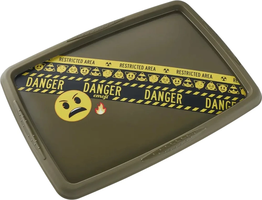 Lumarko Laikymo dėžė su dangčiu 45L Karolina „Emoji Danger“ 55.5x40x30cm alyvuogių spalvos