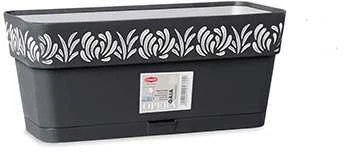 Stefanplast Self-watering planter Gaia Pilka Plastmasinis (13,3 x 12,3 x 29,3 cm)