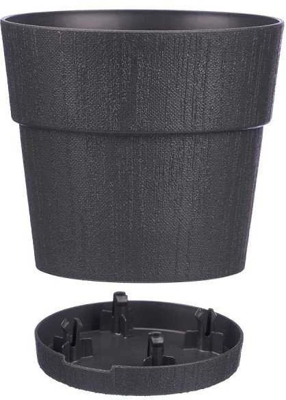 Stefanplast Self-watering pot Gaia Antracito Plastmasinis (25 x 25 x 25 cm)