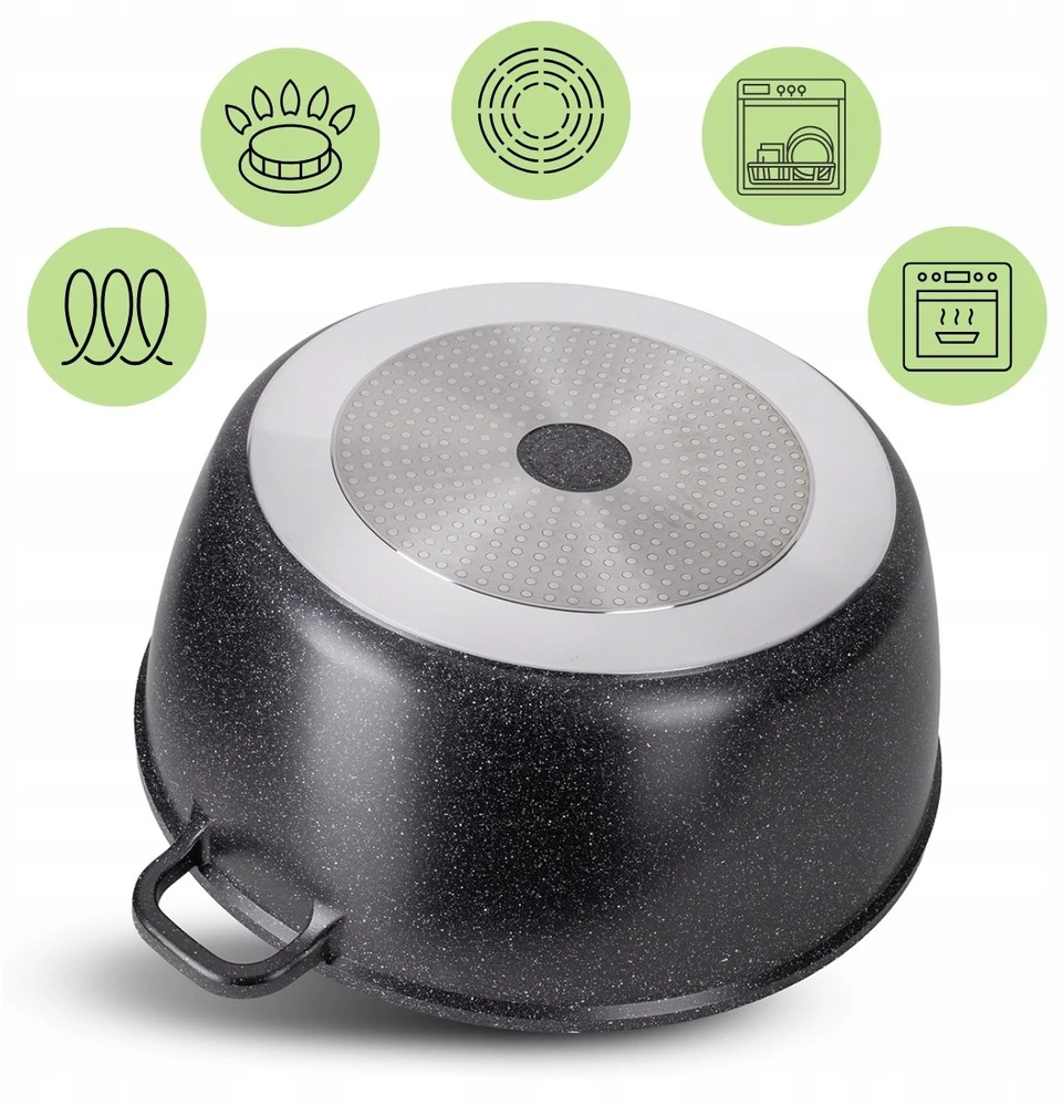 Lumarko Puodas 4484 juodas 22 L marmurinis (KAMI-GA-006-60)