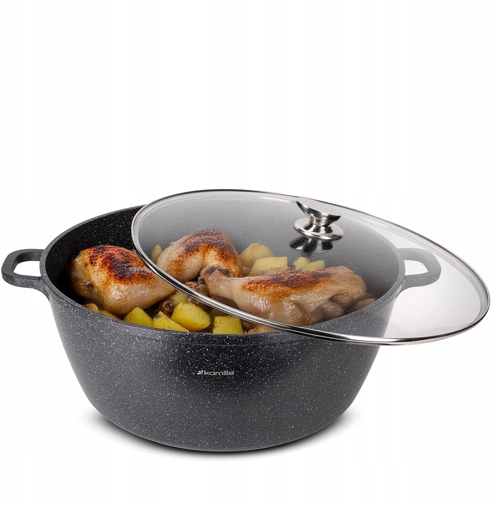 Kamille PUODAS 44CM 22L TRADICINIS AKMENIS SU DANGIU DUJŲ INDUKTACIJA