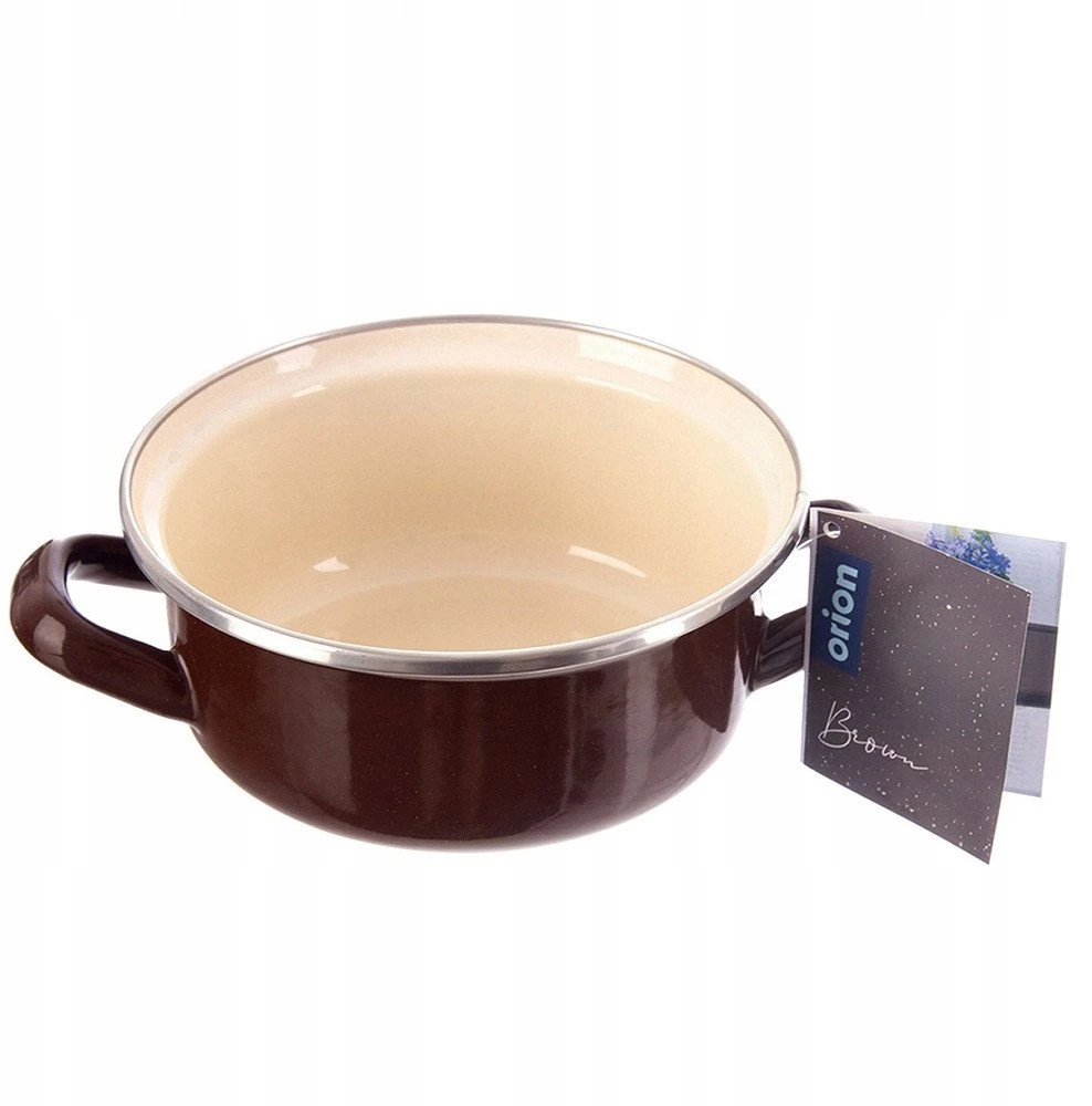 Orion Emaliuotas puodas 14 cm, 600 ml, rudas