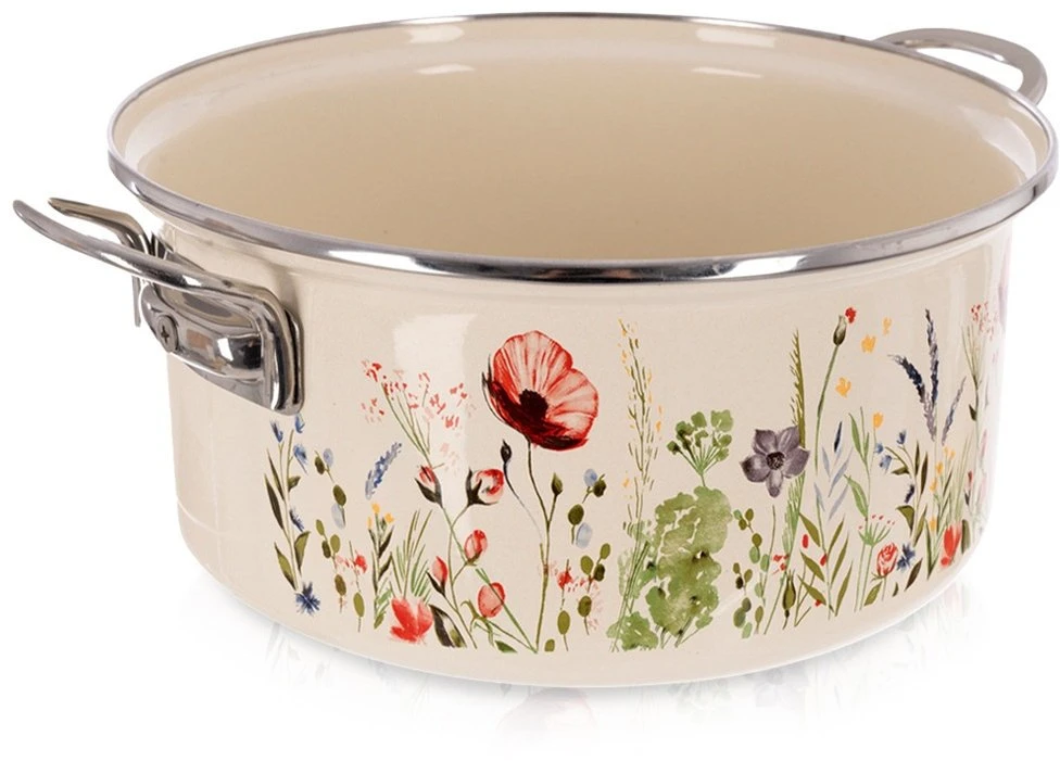Lumarko Orion Kreminiu emaliu dengtas puodas MAKI 24 cm, 3,8 l