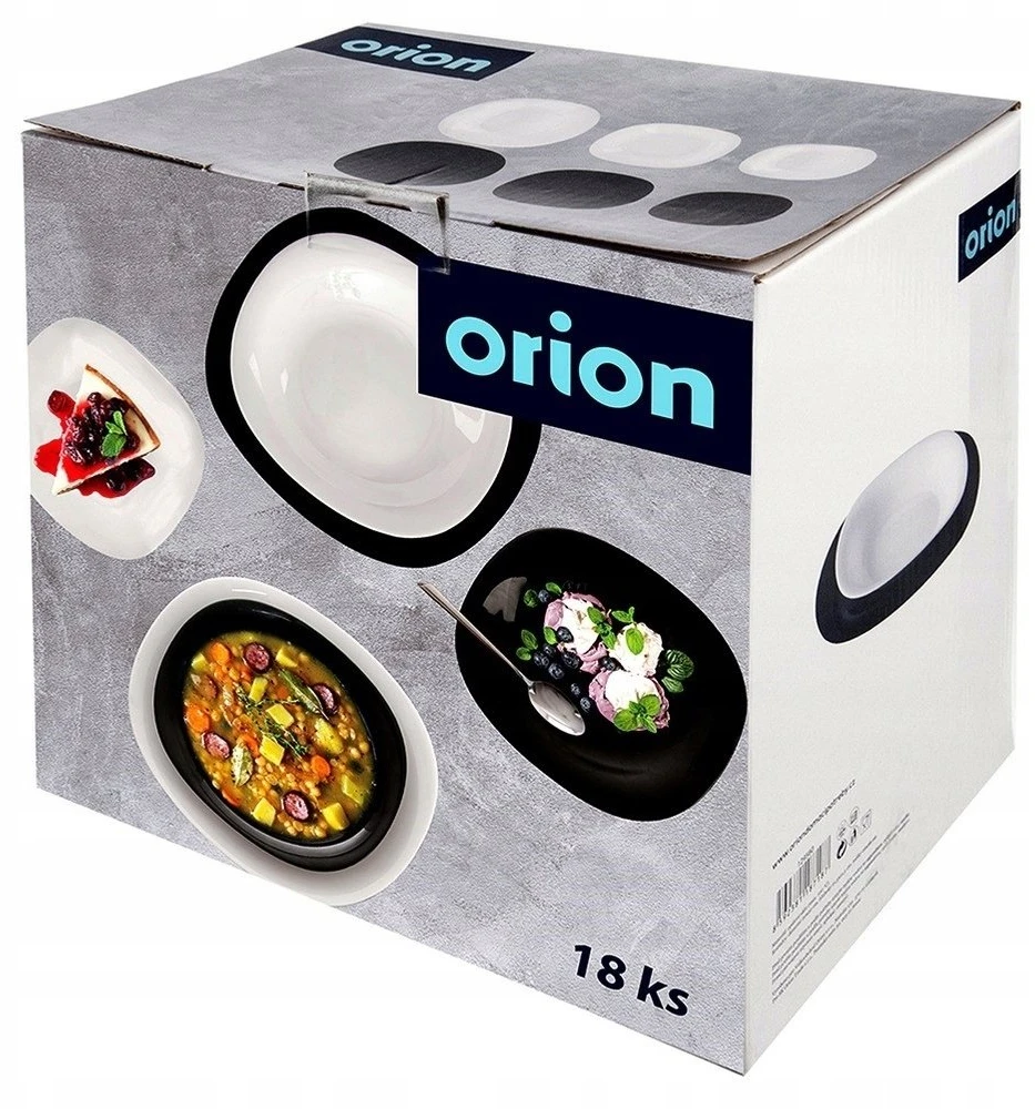 Lumarko Orion Stalo indų rinkinys LUNA 18 vnt. Juodai baltas