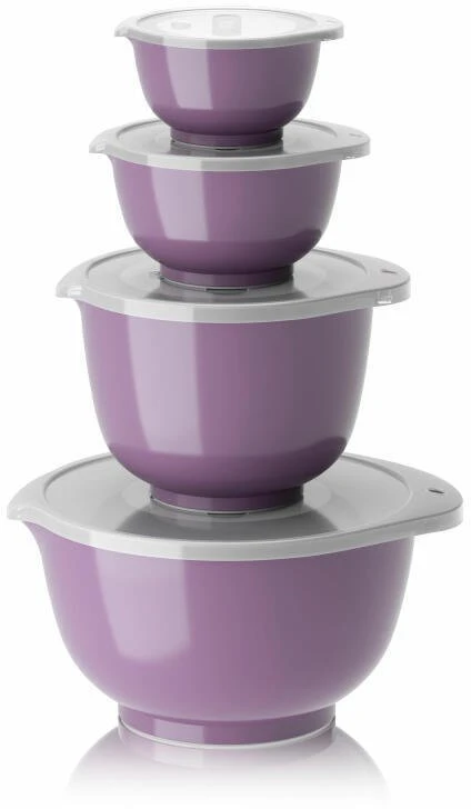 Lumarko Rosti Margrethe Bowls Set of 4 + Lids Lavender