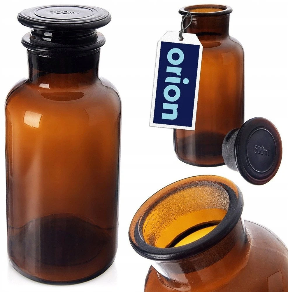 Lumarko Orion Stiklinė butelis Retro 500 ml ruda stiklas su kamščiu