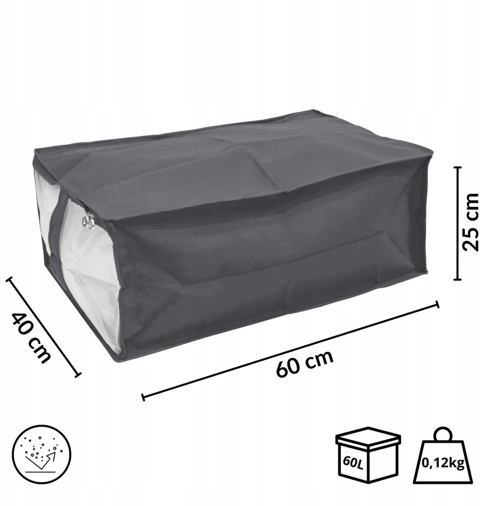 ORDINETT Blanket bag 40x60x26cm Pilkas