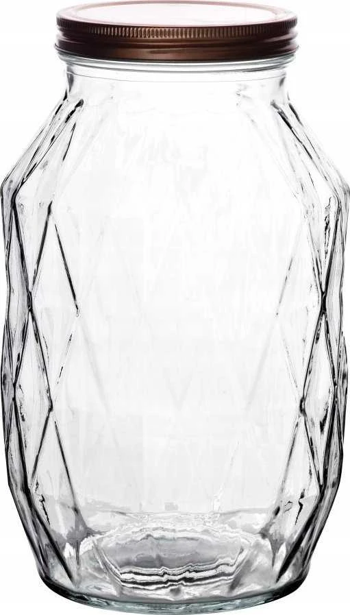 „Allesken BASIC KITCHEN“ deimantinis stiklainis, 3400 ml, 10,5 x 17 x 26,2 cm