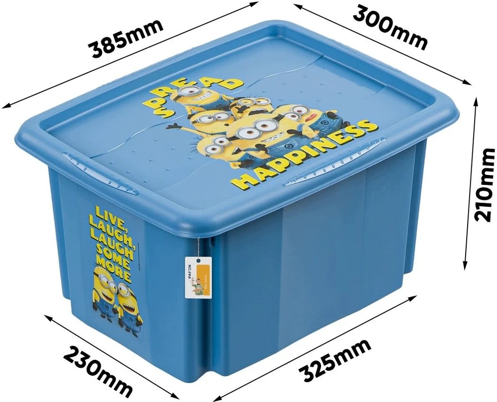 Keeeper laikymo dėžė su dangčiu. 15 l. Mėlynas. 38 x 29,5 x 29,5 cm