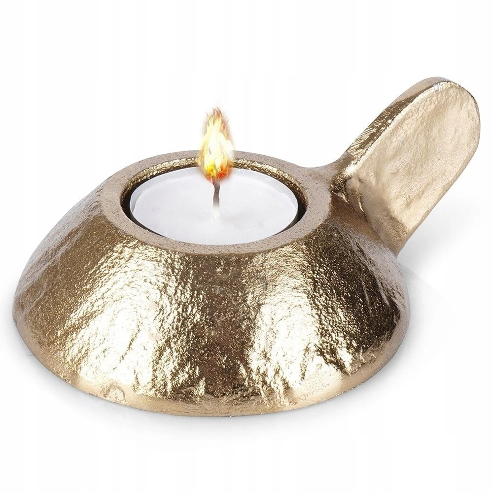 Lumarko Home Styling Collection Žvakidė aliuminė 12x9x5 cm auksinė