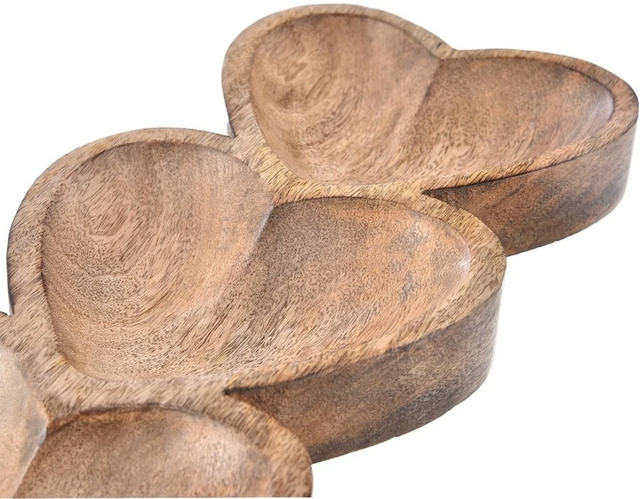 Lumarko Užkandžių lėkštė širdies formos medinė 40 × 16 cm