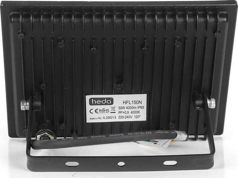 Lumax LED prožektorius Heda prožektorius HFL150N 50W 4000lm 4000K 120° IP65 juodas