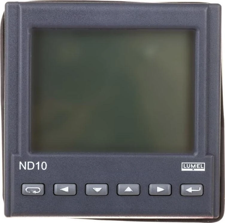 Lumel 3 fazių tinklo skaitiklis, I įėjimas 5A, U įėjimas 3x230/400V, išėjimas RS-485 sąsaja, KJ ND10 22100P1 sertifikatas