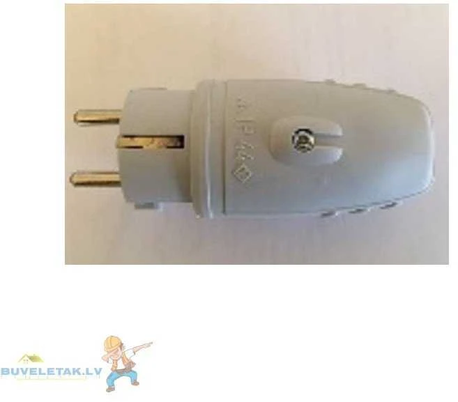 N_L Kištukas N&L,16A, 250V, IP44, pilkos spalvos