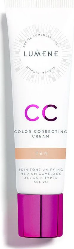 Lumene CC Color Correcting Kremas SPF 20 CC kremas, atspalvis: 4 Tan, 30 ml