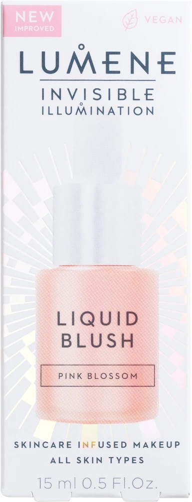 Lumene Invisible Illumination Liquid Blush skysti skaistalai, atspalvis: Rožinė Blossom, 15 ml