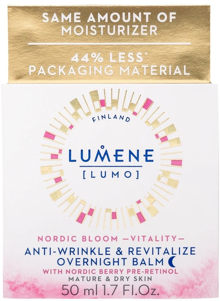 Lumene Nordic Bloom [Lumo] Vitality priešraukšlinis-revitalizuojantis naktinis balzamas 50 ml