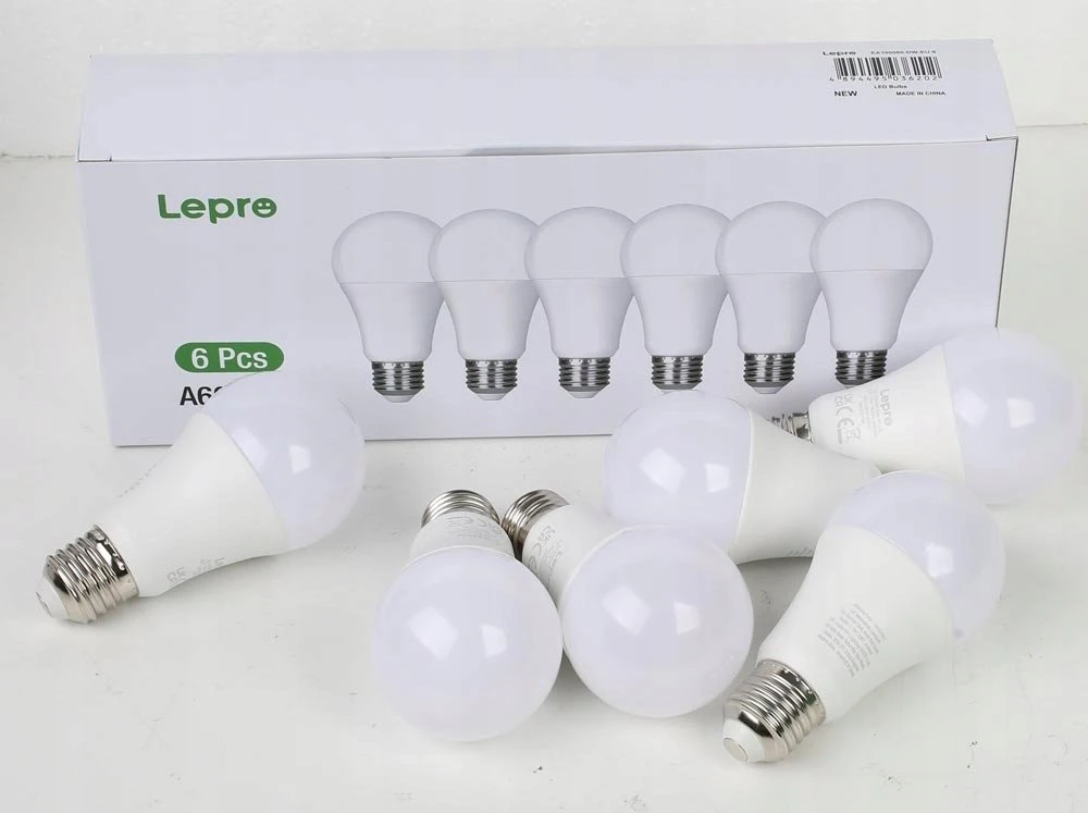 LEPRO 100080-DW-EU-6 LED lemputė, E27, A60, 13W (100W), 1521 lm, 6500K, 180°, 6 vnt. rinkinys