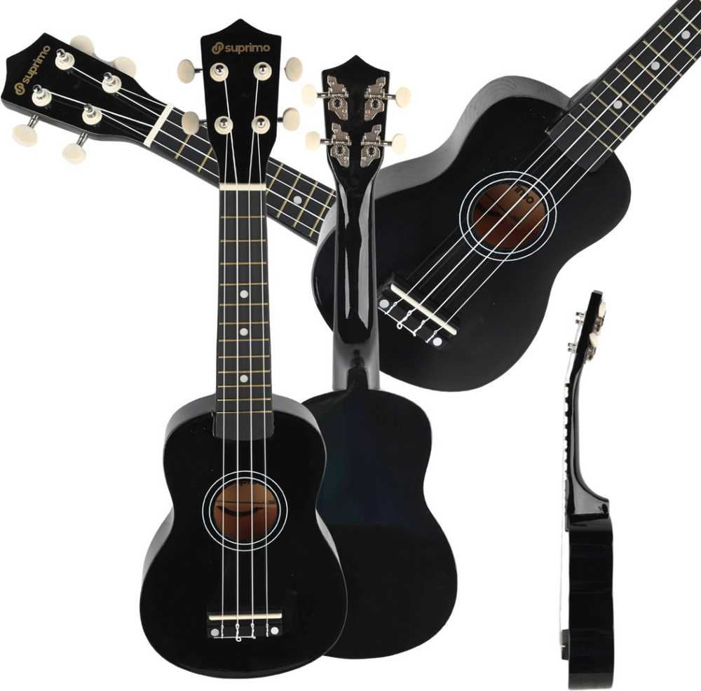 Luna Guitars SUPRIMO UK21 BK sopraninė ukulelė, 21", juoda, medinė