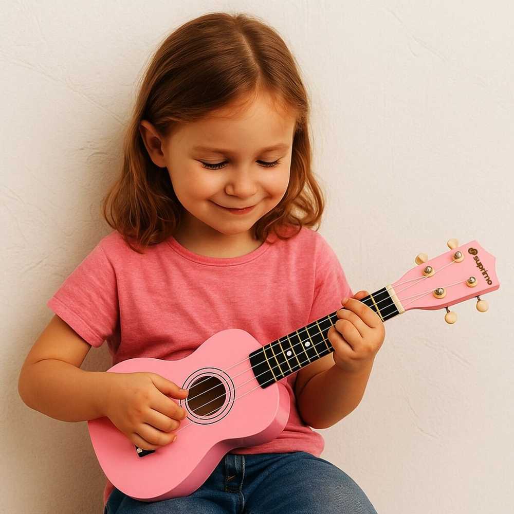 Luna Guitars SUPRIMO UK21 PK sopraninė ukulelė 21" rausva mediena