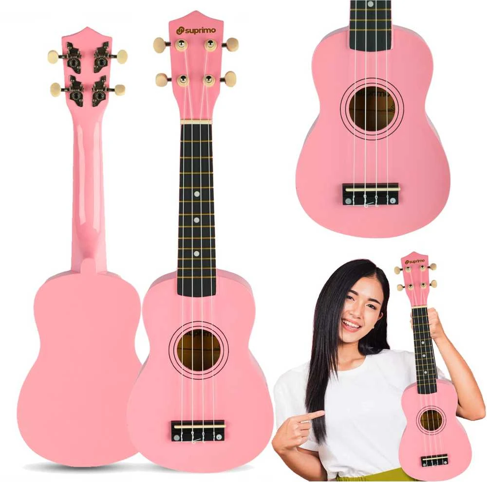 SUPRIMO UK21 SET PK - 21" soprano ukuleles, pink
