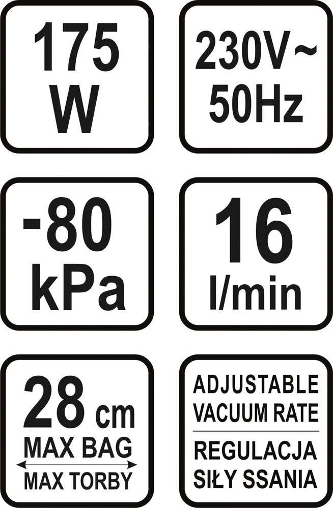 LUND VAKUUMINĖ PAKAVIMO MAŠINA 175W 67882