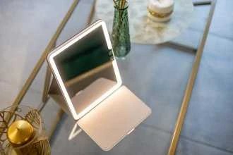Makiažo veidrodis su LED apšvietimu Humanas HS-ML02 (Rožinis)