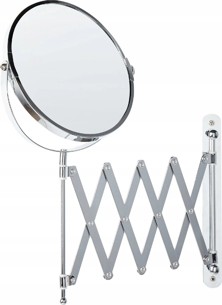 Beliani Sieninis kosmetinis veidrodis su laikikliu YVELINES 57 cm 36 cm, metalinis, sidabrinis