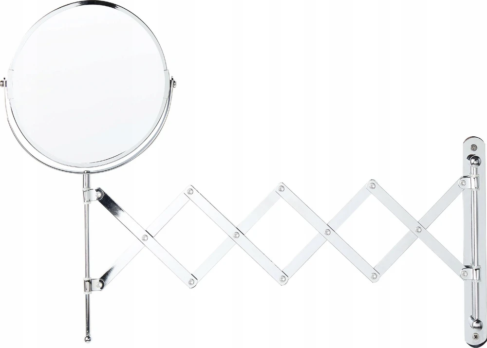 Beliani Sieninis kosmetinis veidrodis su laikikliu YVELINES 57 cm 36 cm, metalinis, sidabrinis