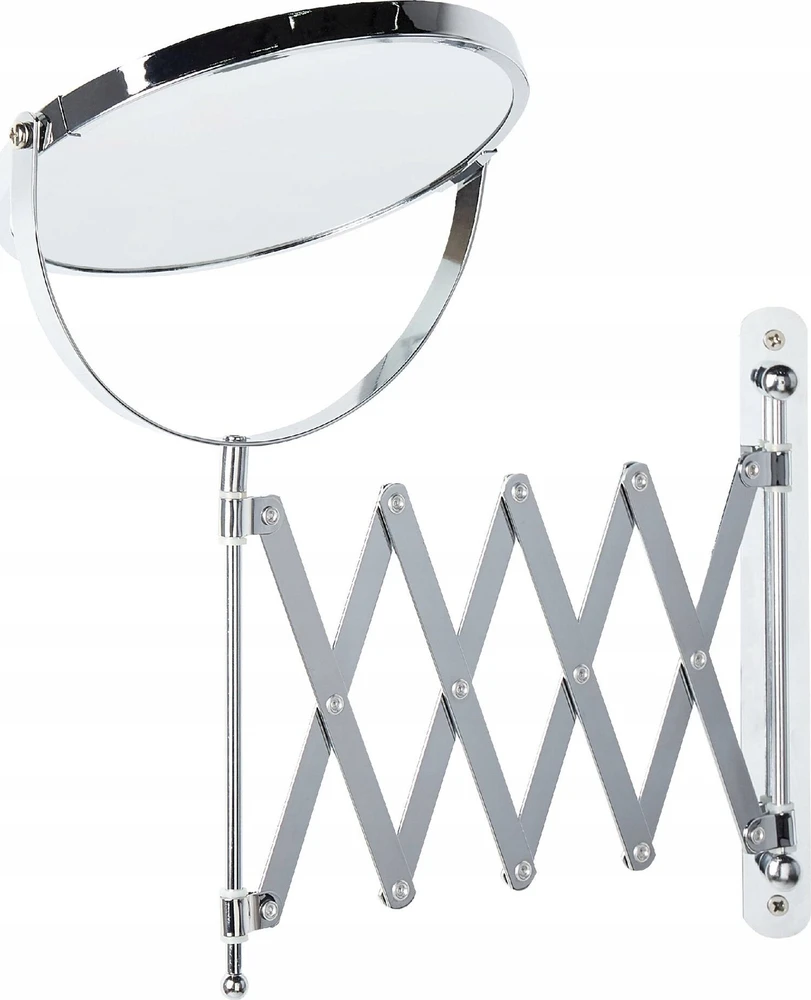 Beliani Sieninis kosmetinis veidrodis su laikikliu YVELINES 57 cm 36 cm, metalinis, sidabrinis