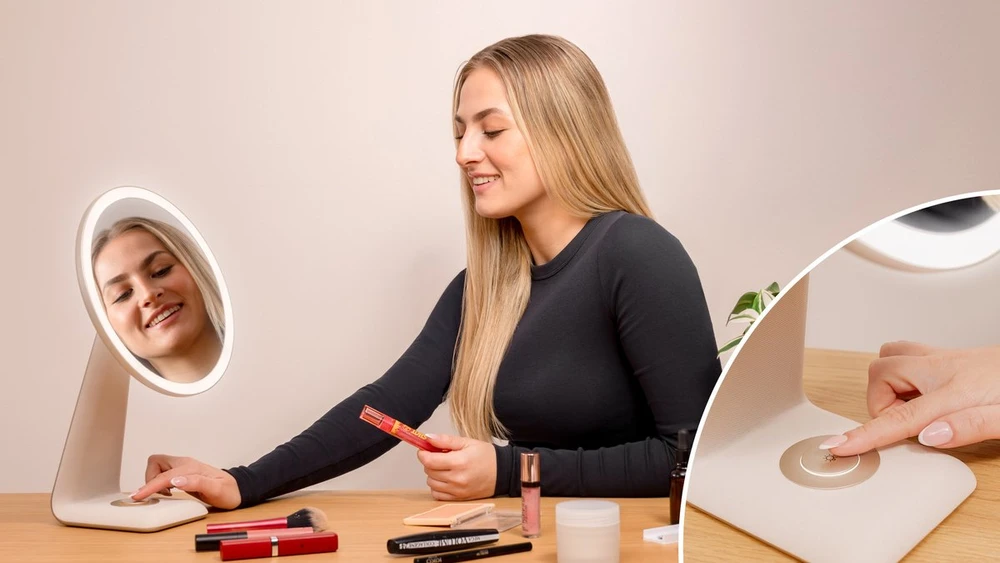 Kosmetinis veidrodėlis Cecotec FaceCare Mirror dizainas su apšvietimo lempa 2000mAh