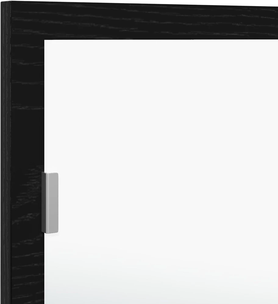 LED vonios veidrodis Juodas ąžuolas 100 x 8,5 x 37 cm Stiklas