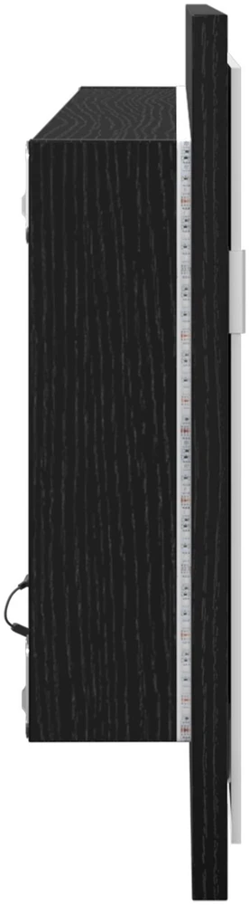 LED vonios veidrodis Juodas ąžuolas 100 x 8,5 x 37 cm Stiklas