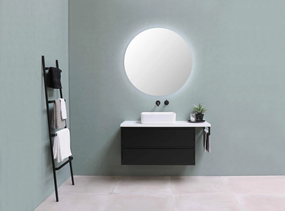 Masterjero BD meninis veidrodis Luna II apvalus vonios veidrodis su LED apšvietimu, 60 cm skersmens