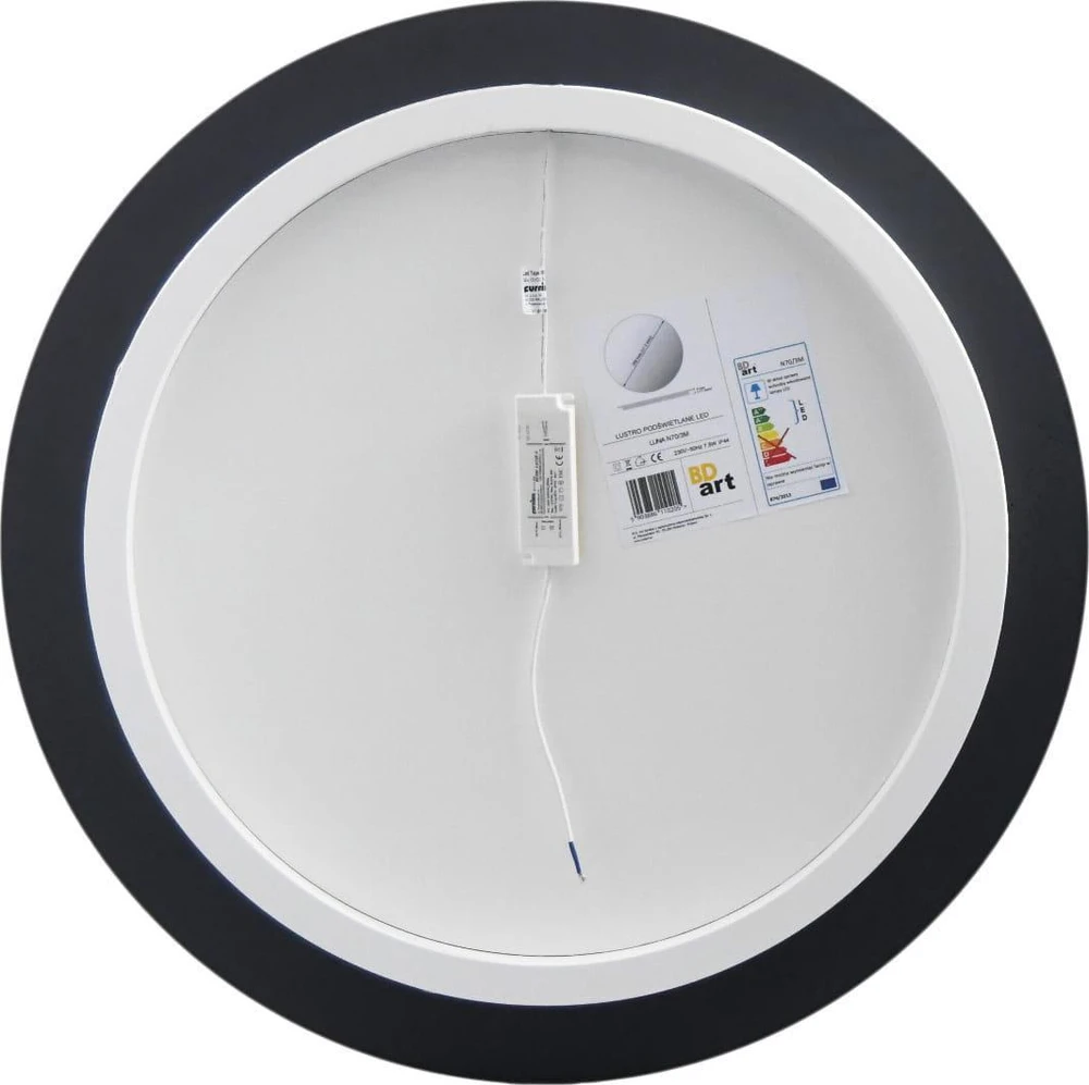 Masterjero BD meninis veidrodis Luna II apvalus vonios veidrodis su LED apšvietimu, 60 cm skersmens