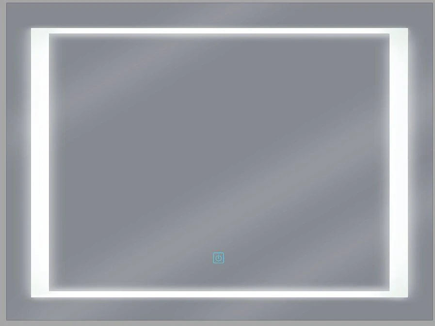 Beliani LED vonios veidrodis EYRE 80 cm 60 cm sidabrinės spalvos