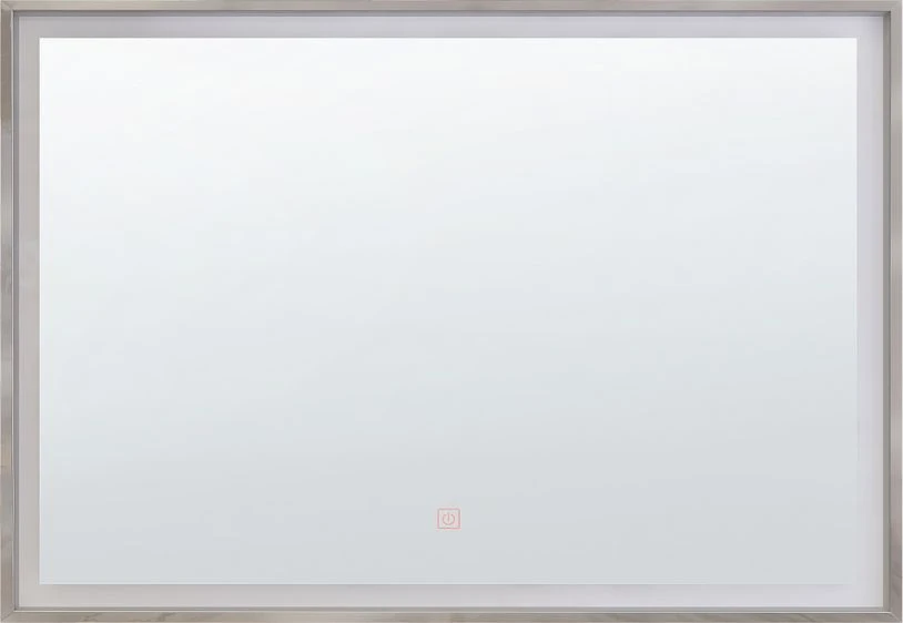Beliani Vonios veidrodis su LED apšvietimu ARGENS 80 cm 60 cm sidabrinis
